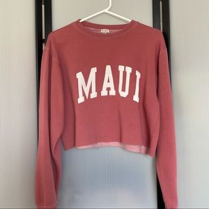 Brandy Melville Maui Cropped Sweatshirt